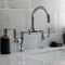 Kingston Brass Whitaker Industrial Style Bridge Bathroom Faucet W/ Pop-Up Drain, Chrm KS2171KL - alternate 6